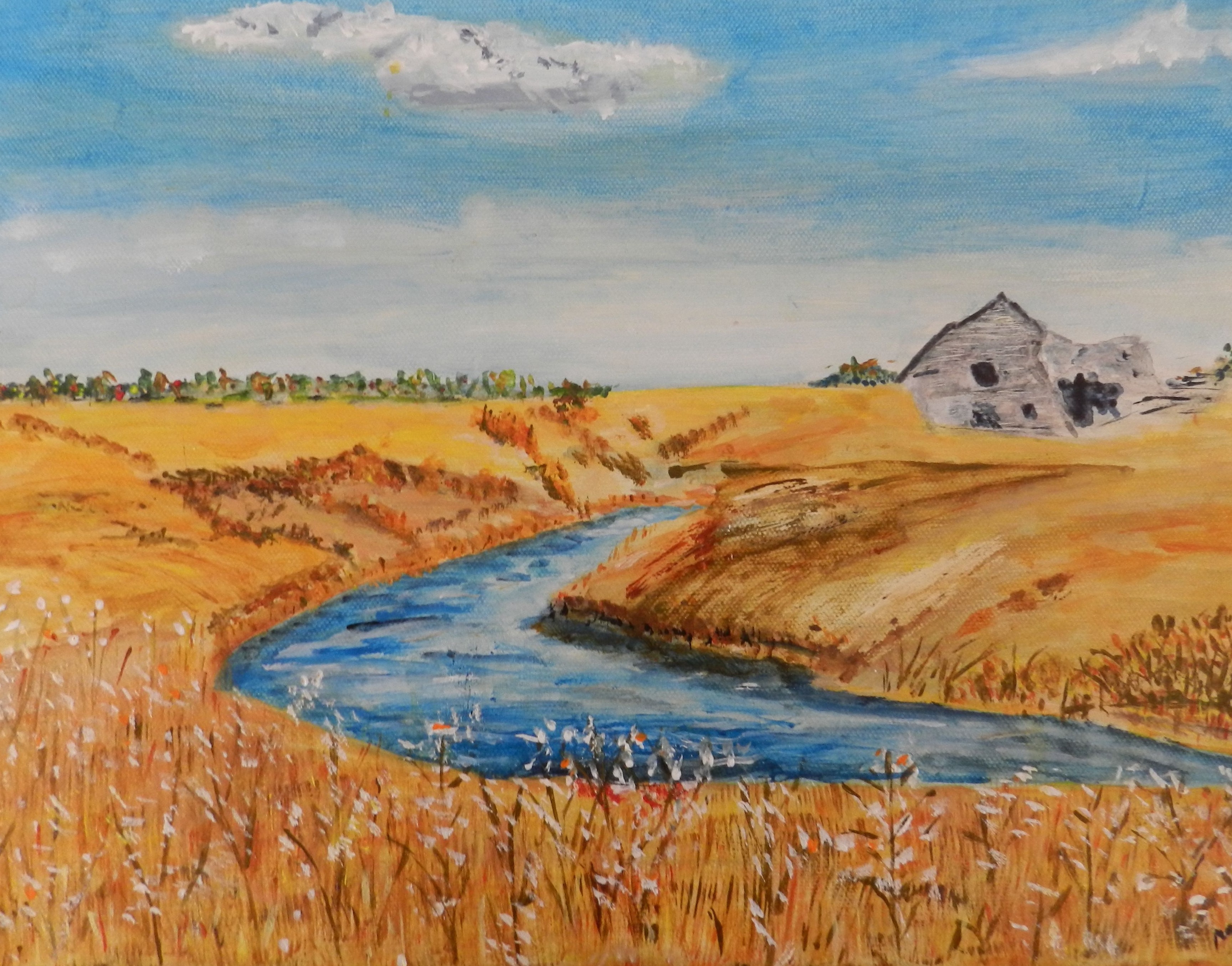 Barn Beside the Slough